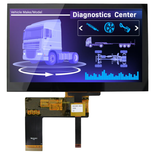 NHD-7.0-800480AF-LSXP-CTP, 7" IPS LVDS TFT High Brite w/ CTP