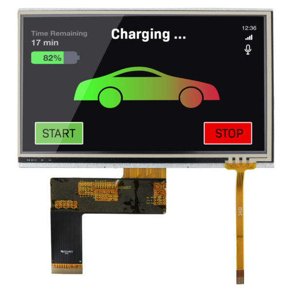 NHD-7.0-800480AF-LSXP-T, 7" IPS LVDS TFT High Brite w/ RTP